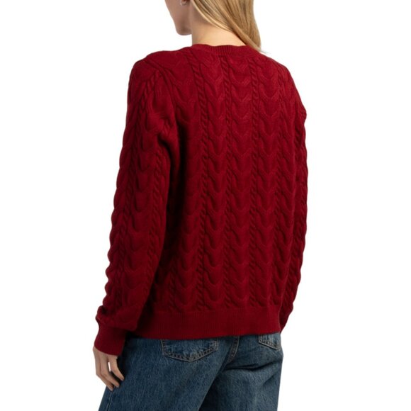 CYRUS Red Yummy Cable Cardigan - Picture 2 of 2